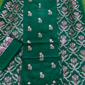 জামদানি স্টাইল ওড়না - গ্রীন কালার