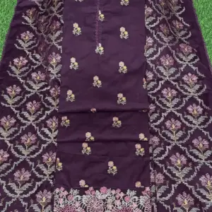 জামদানি স্টাইল ওড়না - Purple কালার New