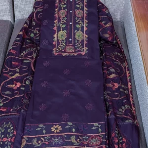 নকশী স্টাইল কাজ  – ডিপ পার্পেল কালার