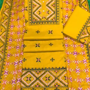 জামদানি - স্টাইল - ৩ --মাস্টার হলুদ কালার