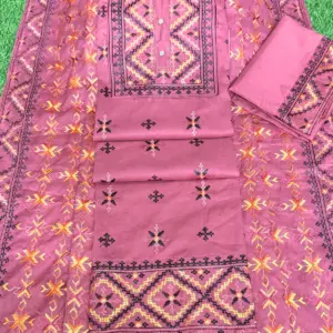 জামদানি - স্টাইল - ৩ --ডিপ পিয়াজ কালার