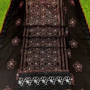 সুতি গোলাপ -কালো -কালার