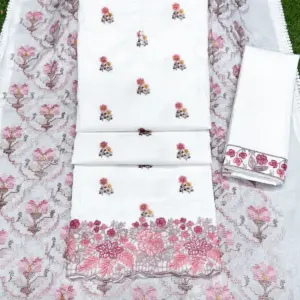 জামদানী স্টাইল -ওয়ান- সাদা কালার